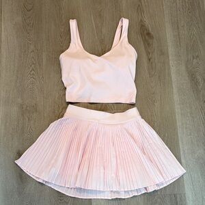 Pink Pleated Skirt Only